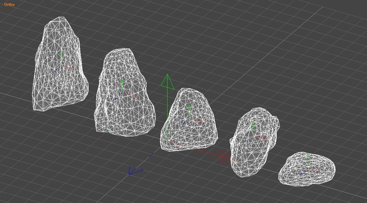 Rock Set 03 - Moss Low-poly 3D model_17