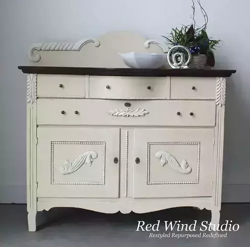 Decorative overlays for a dresser 3D print model