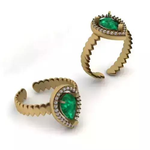 3d-model Tear jewelry ring