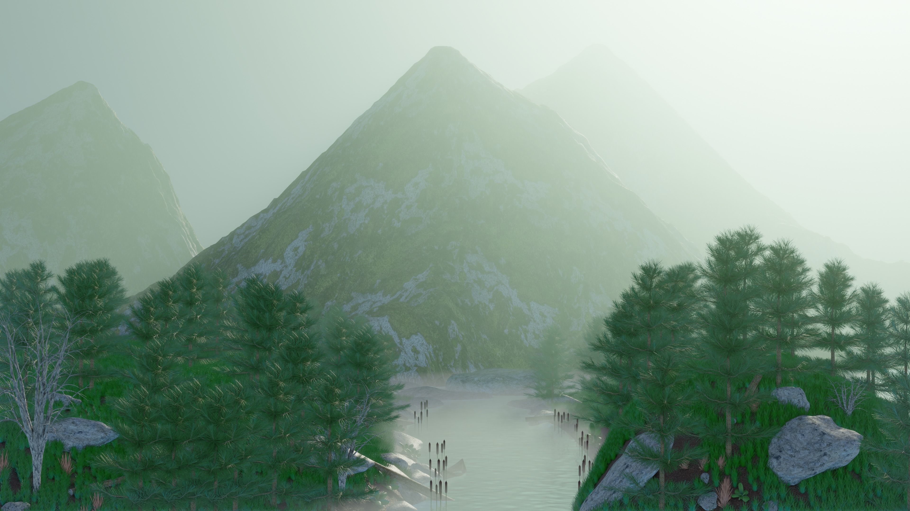 Mountain landscape Free 3D model_1