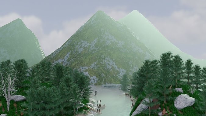Mountain landscape Free 3D model