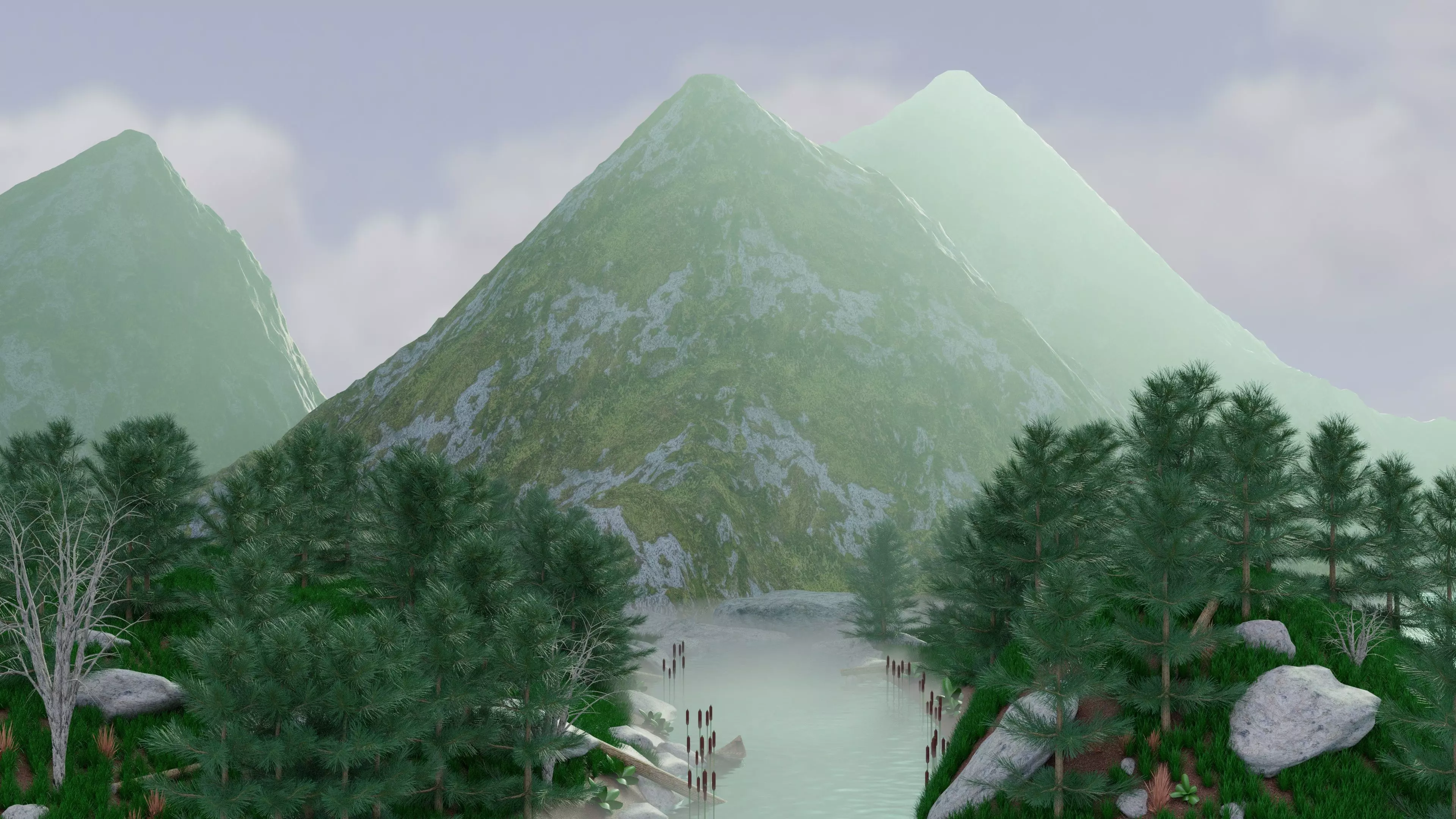 Mountain landscape Free 3D model_0