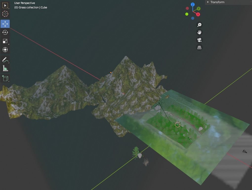 Mountain landscape Free 3D model_2