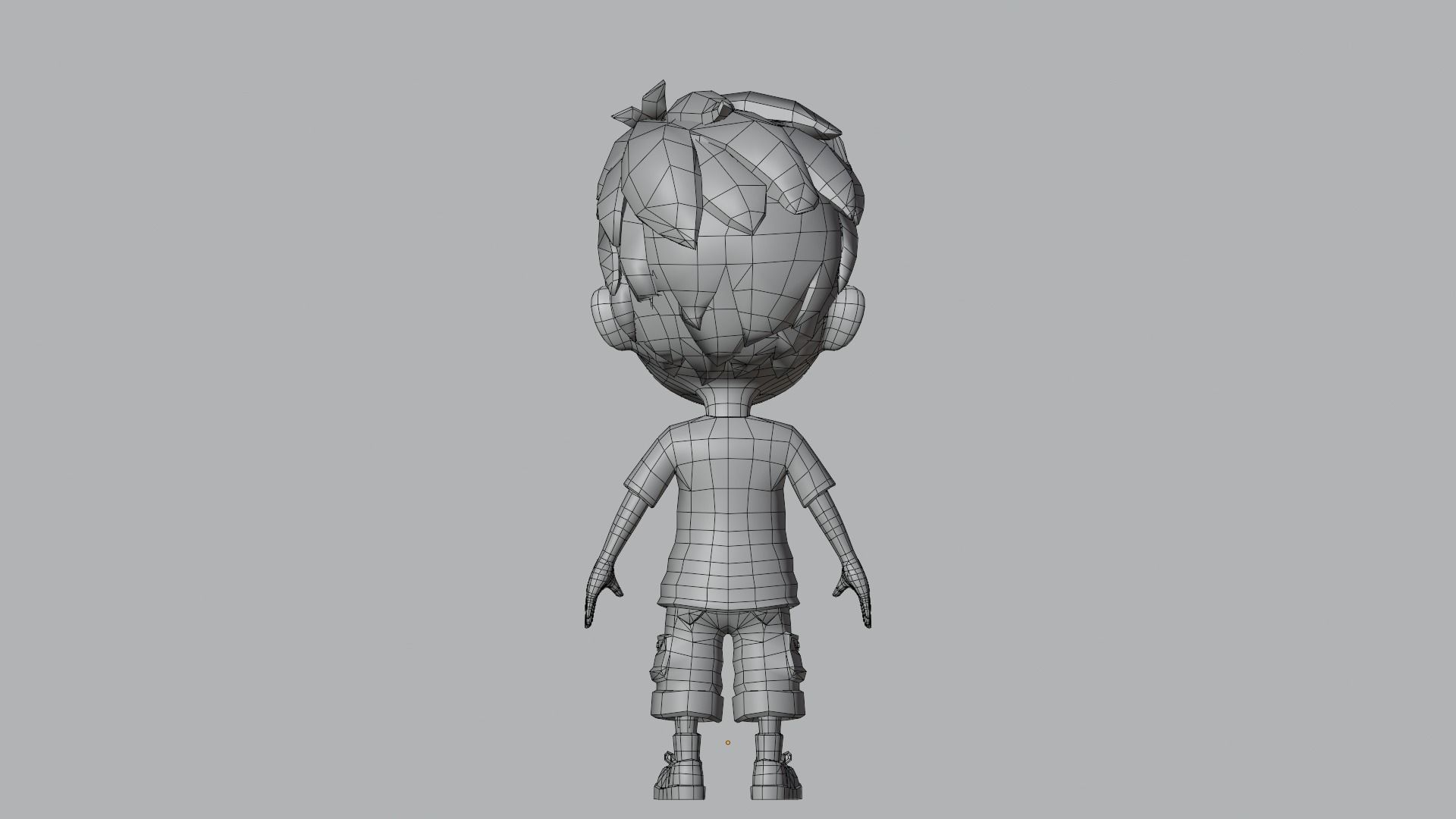 Kain Cartoon Boy Character Low-poly 3D model_18
