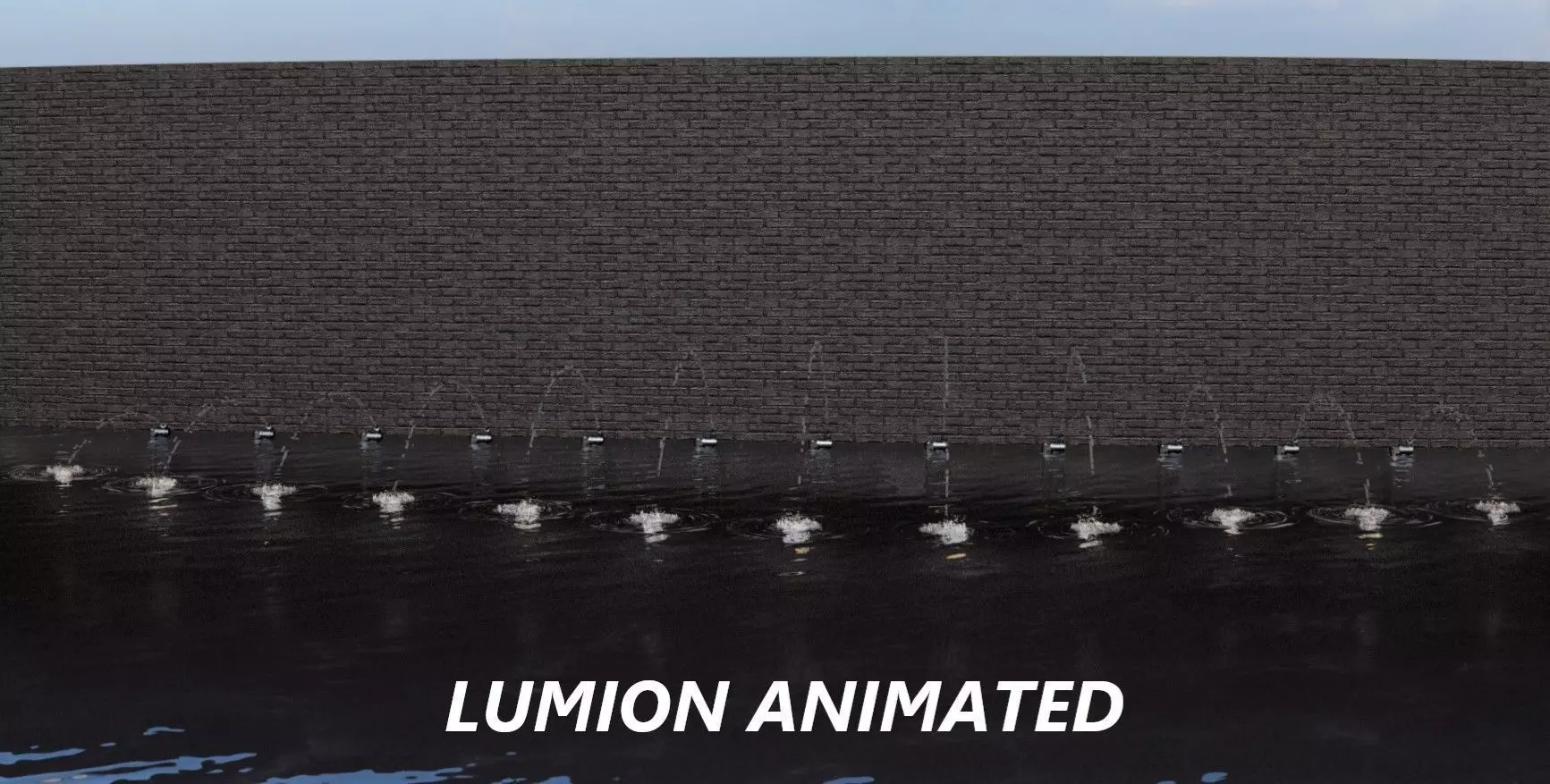 Lumion fountain - animated Low-poly 3D model_0