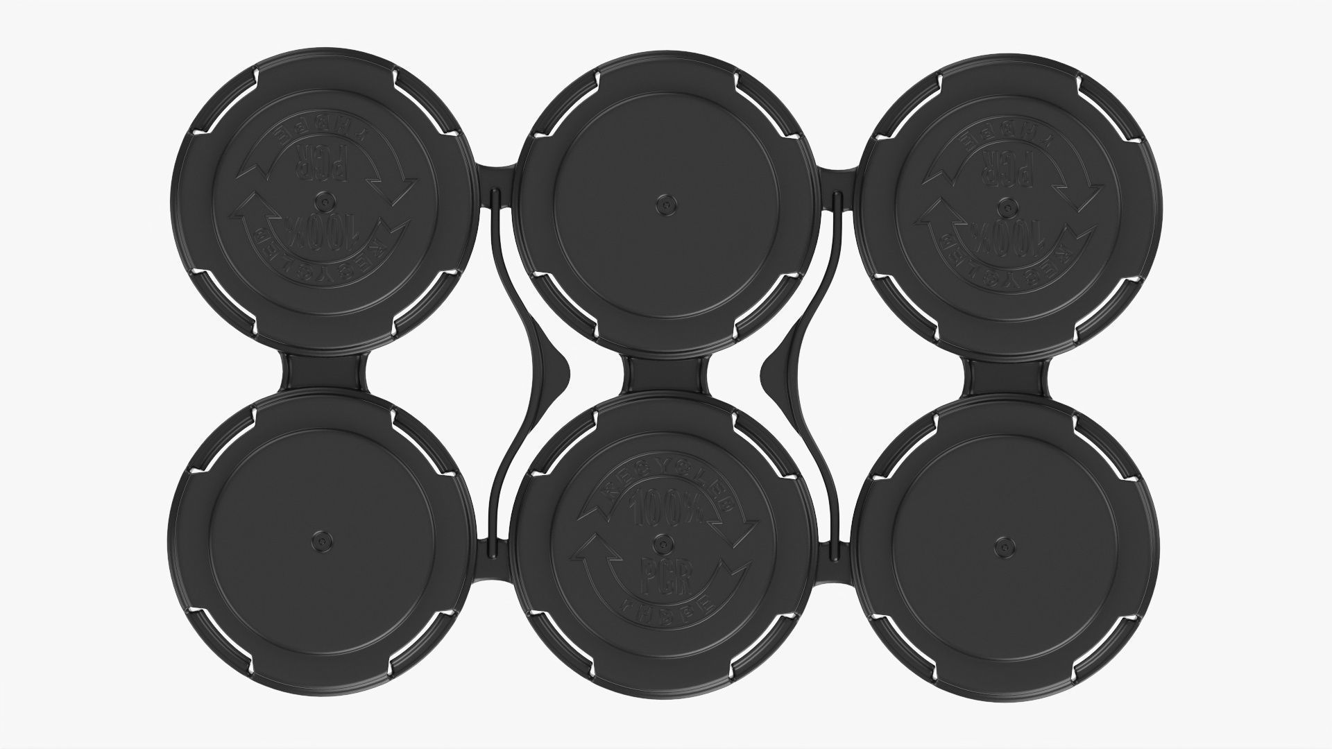 Clip PAK Carrier Handle Standard Can 6Pak 3D model_5