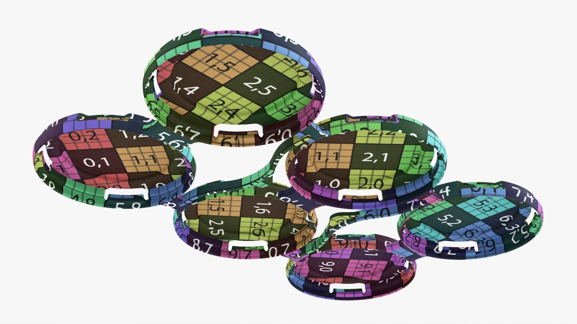 Clip PAK Carrier Handle Standard Can 6Pak 3D model_7