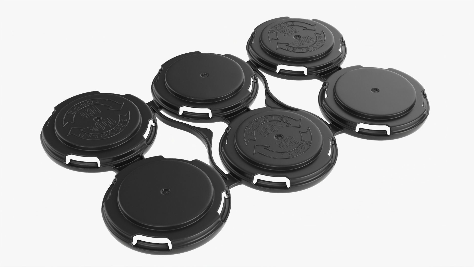 Clip PAK Carrier Handle Standard Can 6Pak 3D model_1