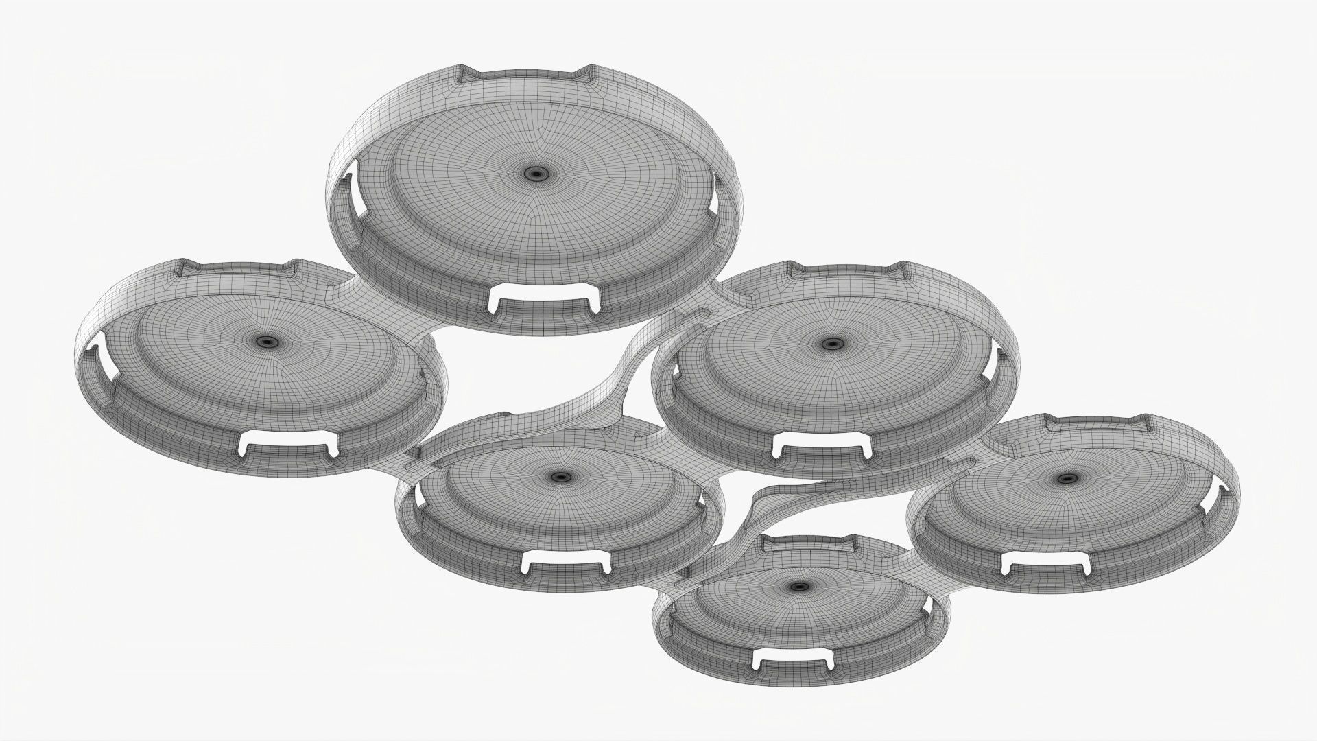 Clip PAK Carrier Handle Standard Can 6Pak 3D model_10