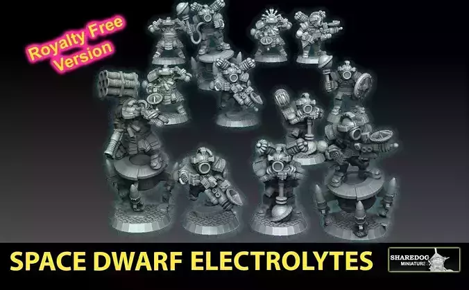 Space Dwarf Electrolytes ROYALTY FREE VERSION 3D print model