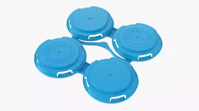 Clip PAK Carrier Handle Slim Can QuadPak  3D model