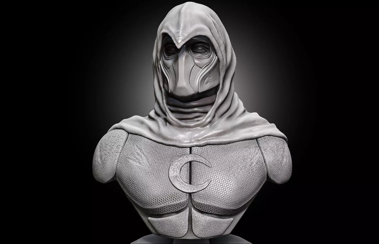 Moon Knight Bust  3D print model_0