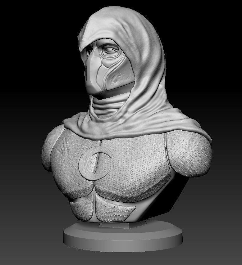 Moon Knight Bust  3D print model_9