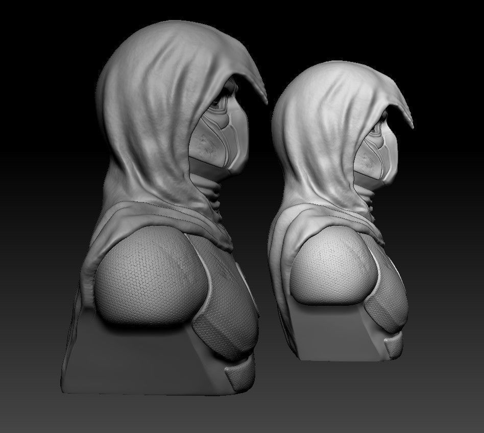 Moon Knight Bust  3D print model_5