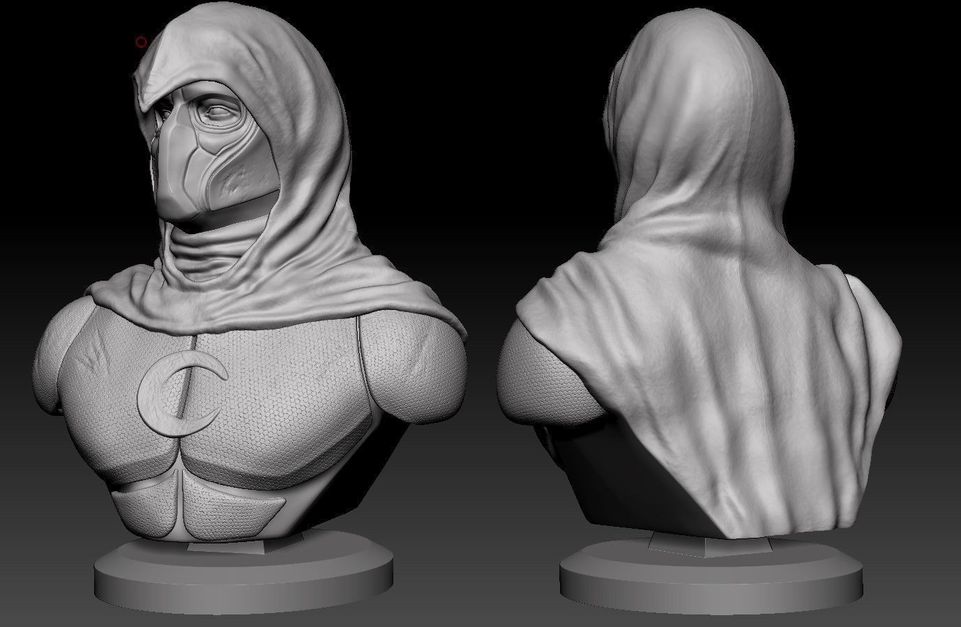 Moon Knight Bust  3D print model_7