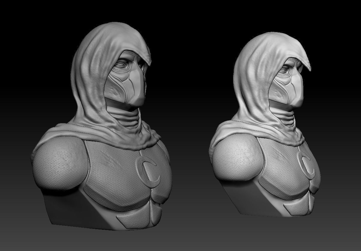 Moon Knight Bust  3D print model_17