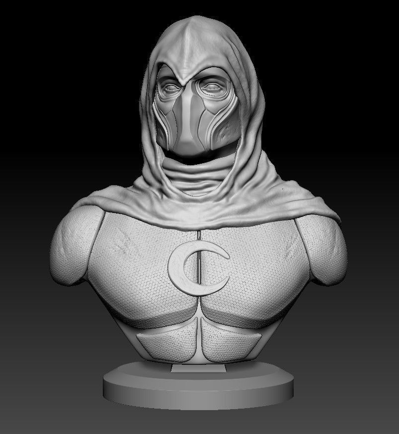 Moon Knight Bust  3D print model_8
