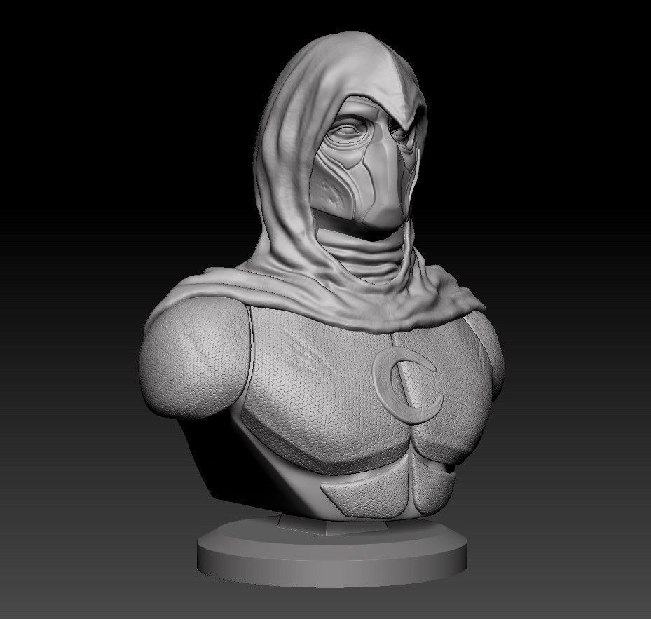 Moon Knight Bust  3D print model_14
