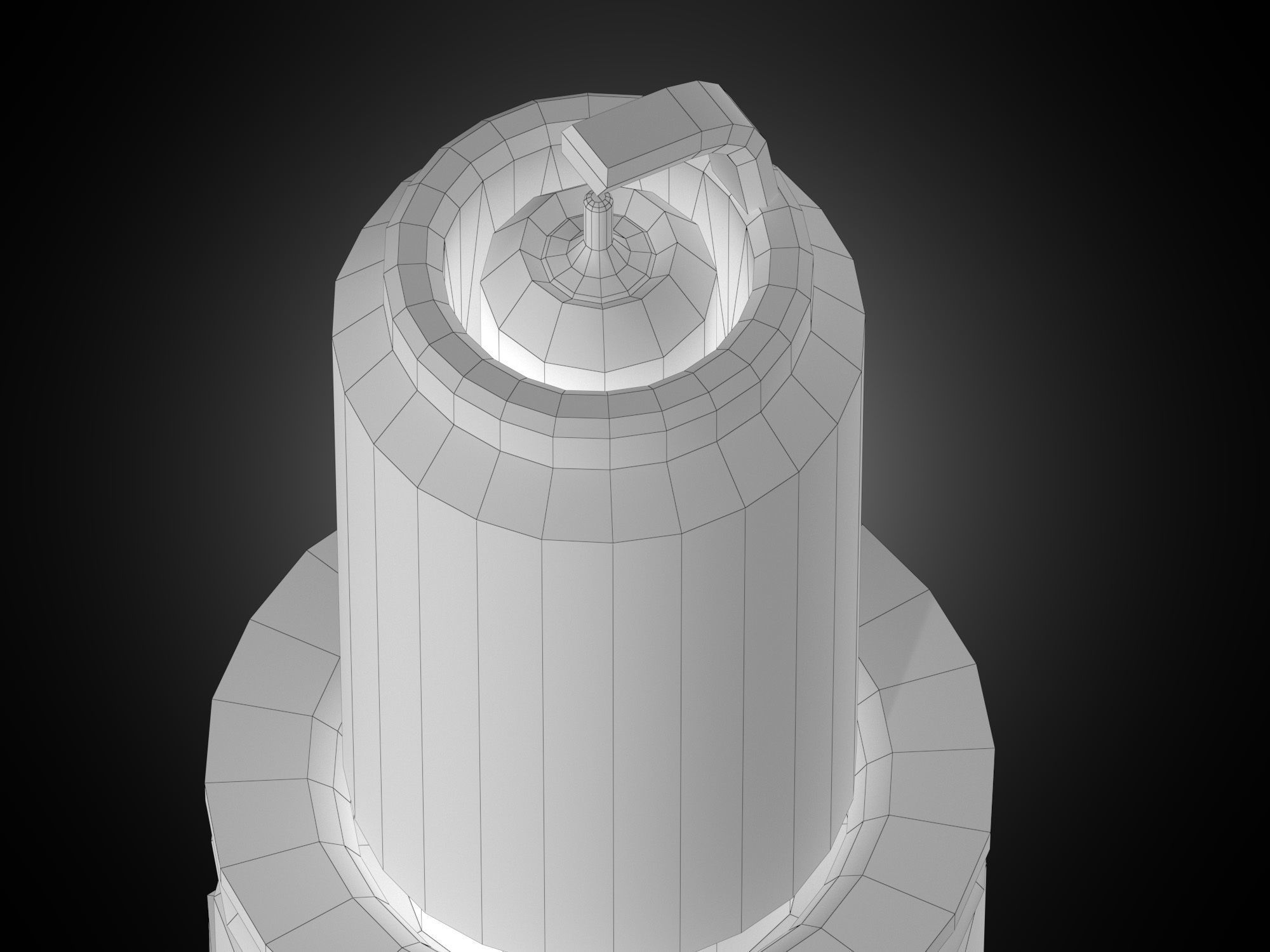 Spark plug Low-poly 3D model_7