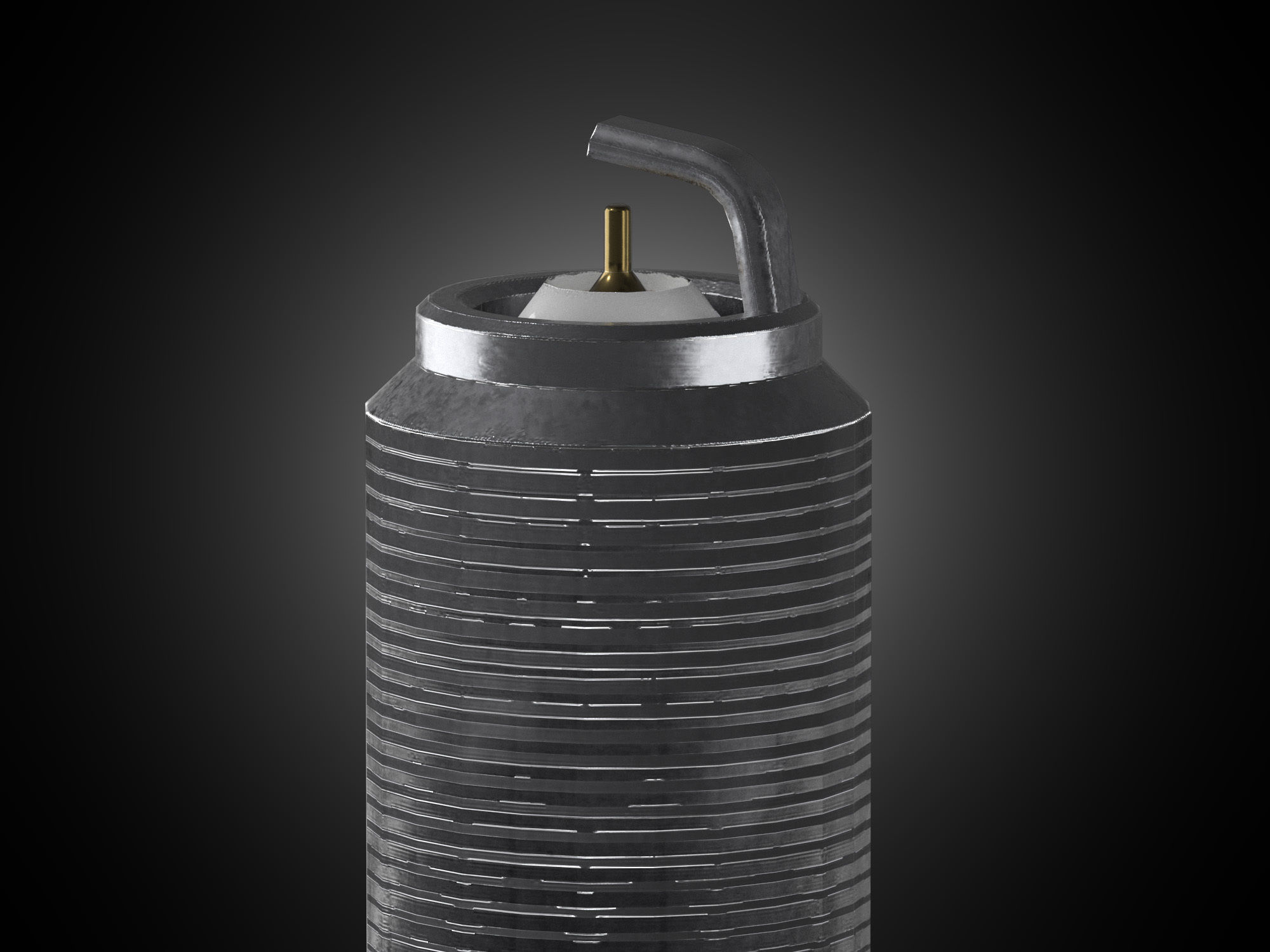Spark plug Low-poly 3D model_5