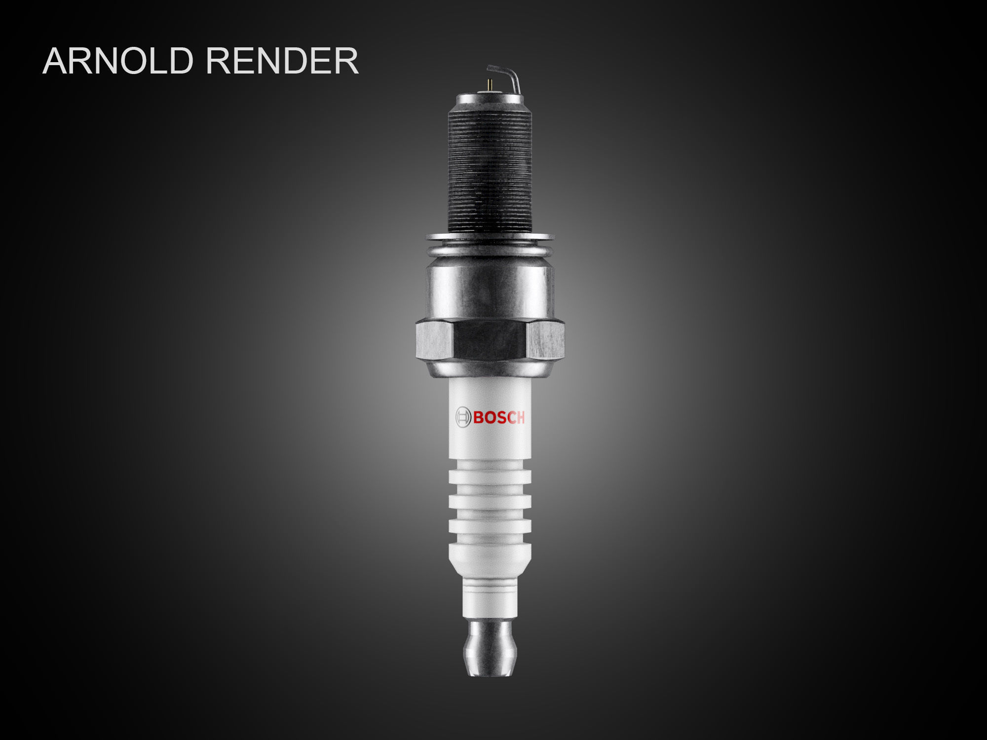 Spark plug Low-poly 3D model_11