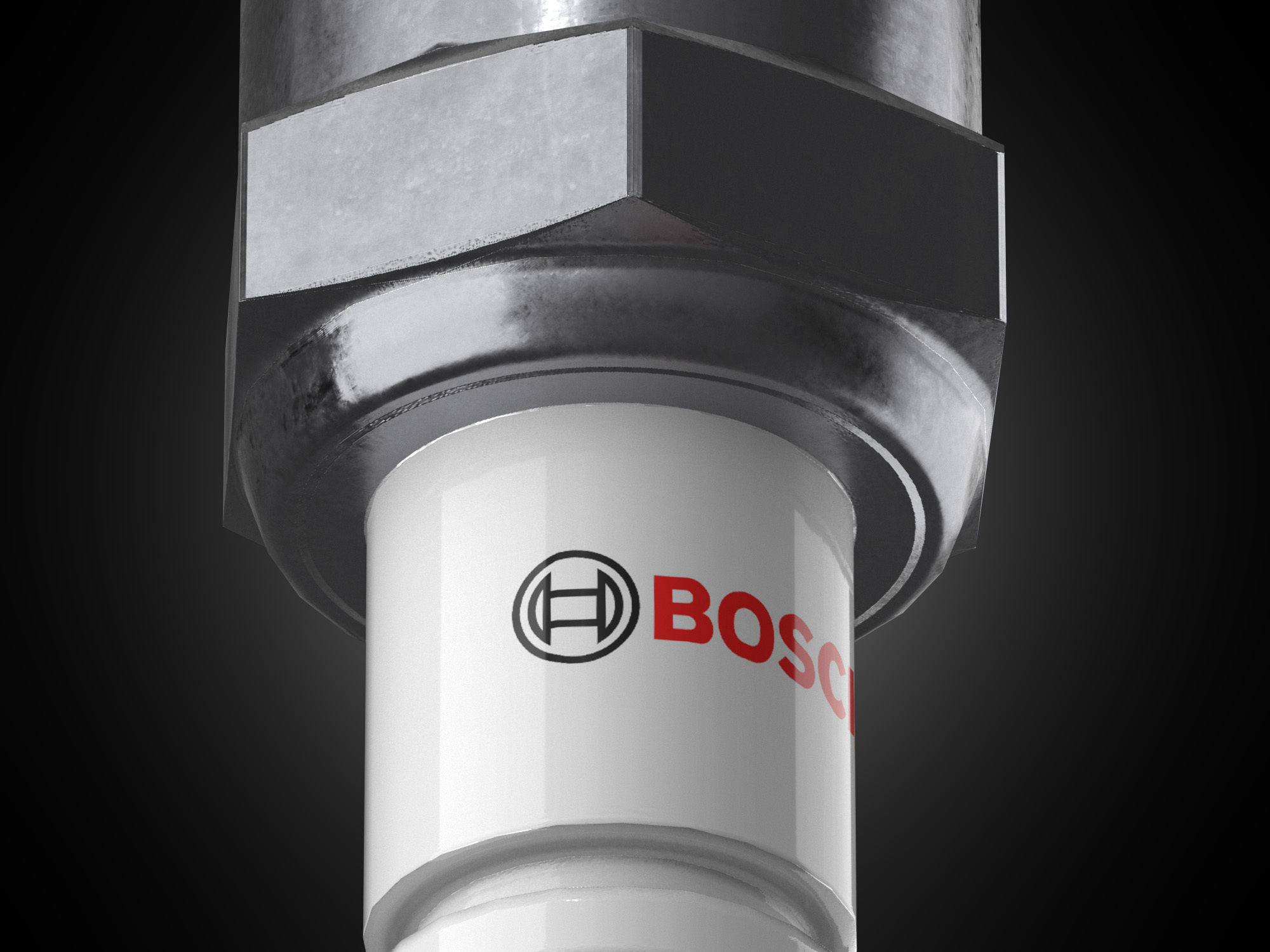 Spark plug Low-poly 3D model_4