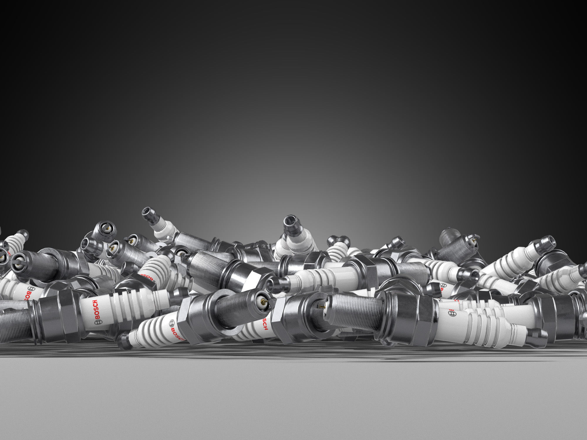 Spark plug Low-poly 3D model_10