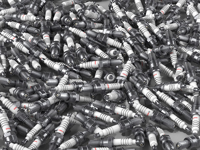 Spark plug Low-poly 3D model