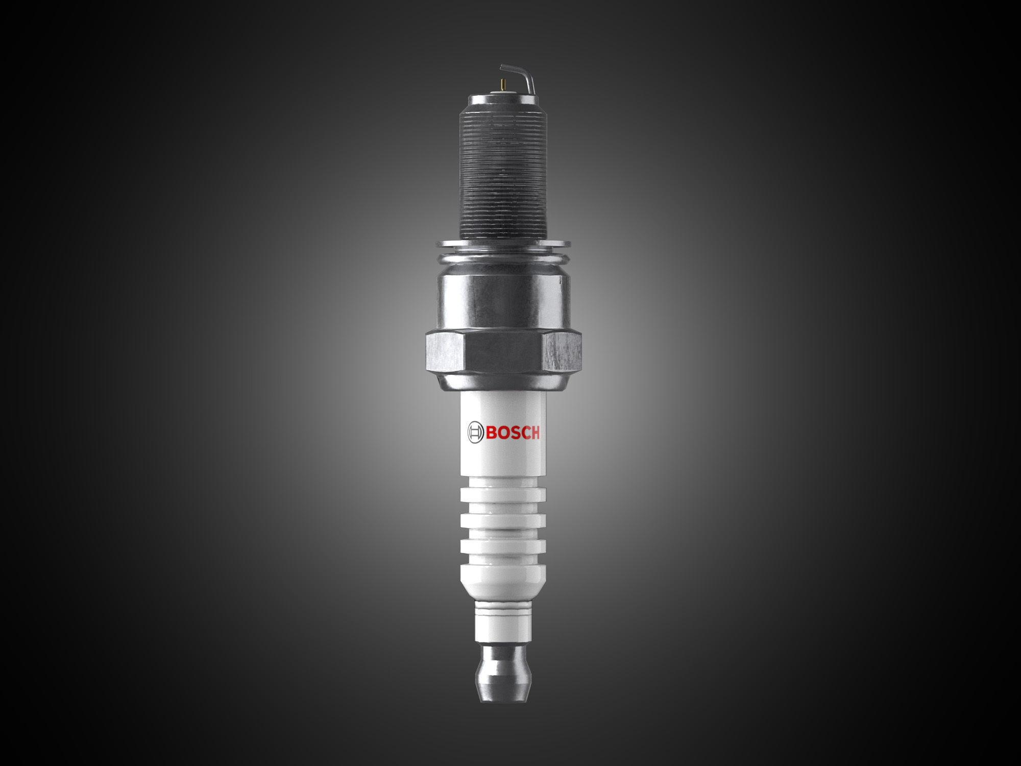 Spark plug Low-poly 3D model_1