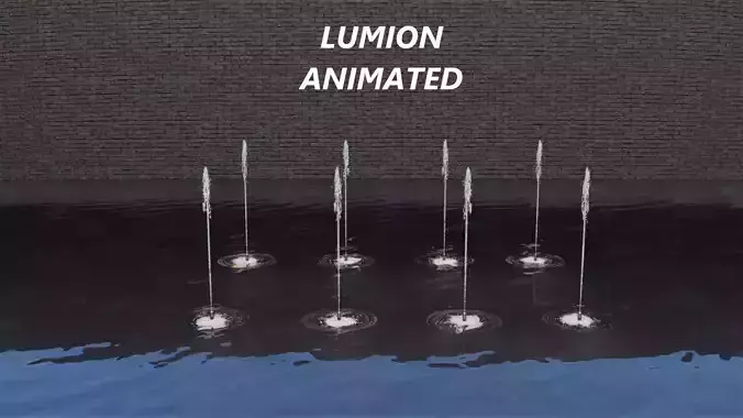 Lumion fountain - animated