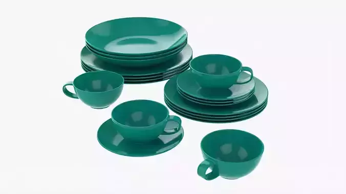Dinnerware 20-piece set 3D model