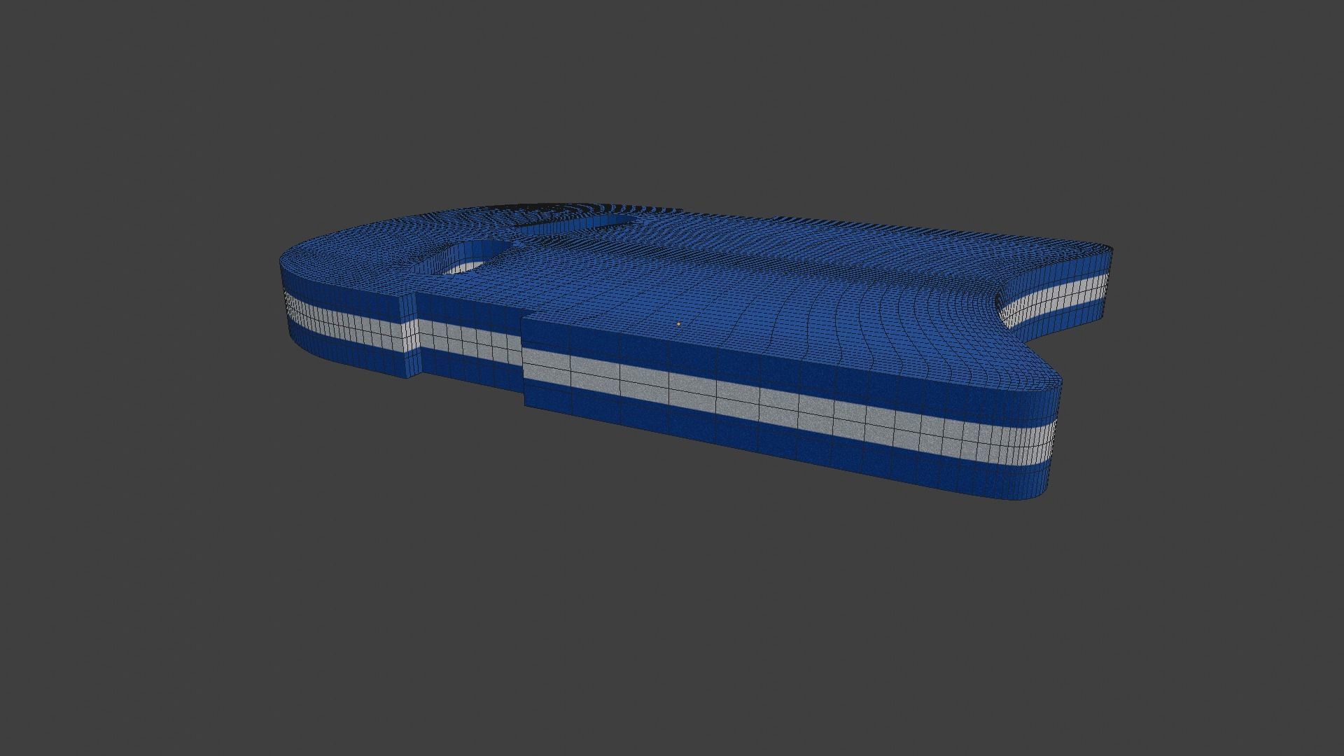 Swimming Kick Board Low-poly 3D model_8