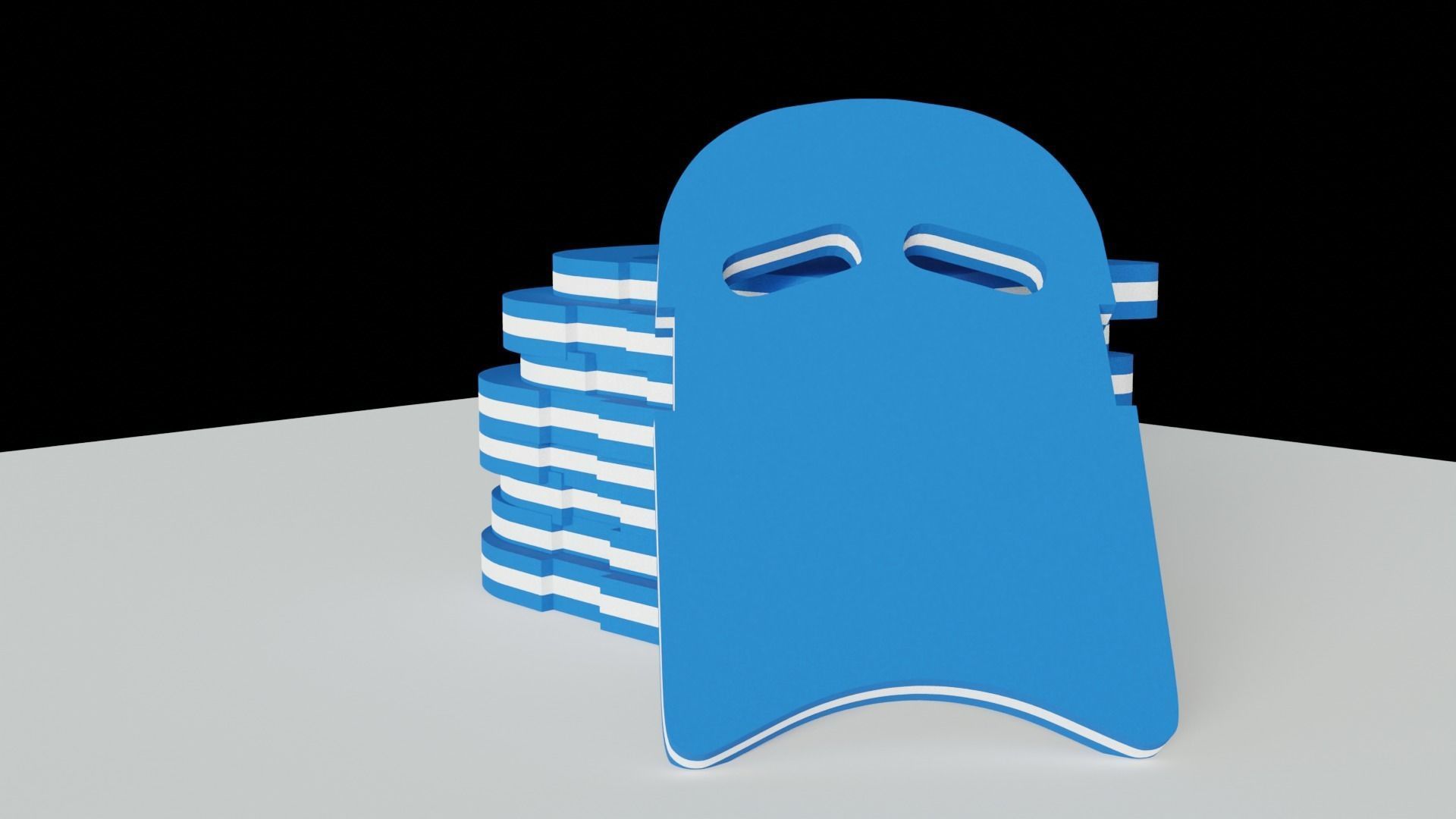 Swimming Kick Board Low-poly 3D model_2