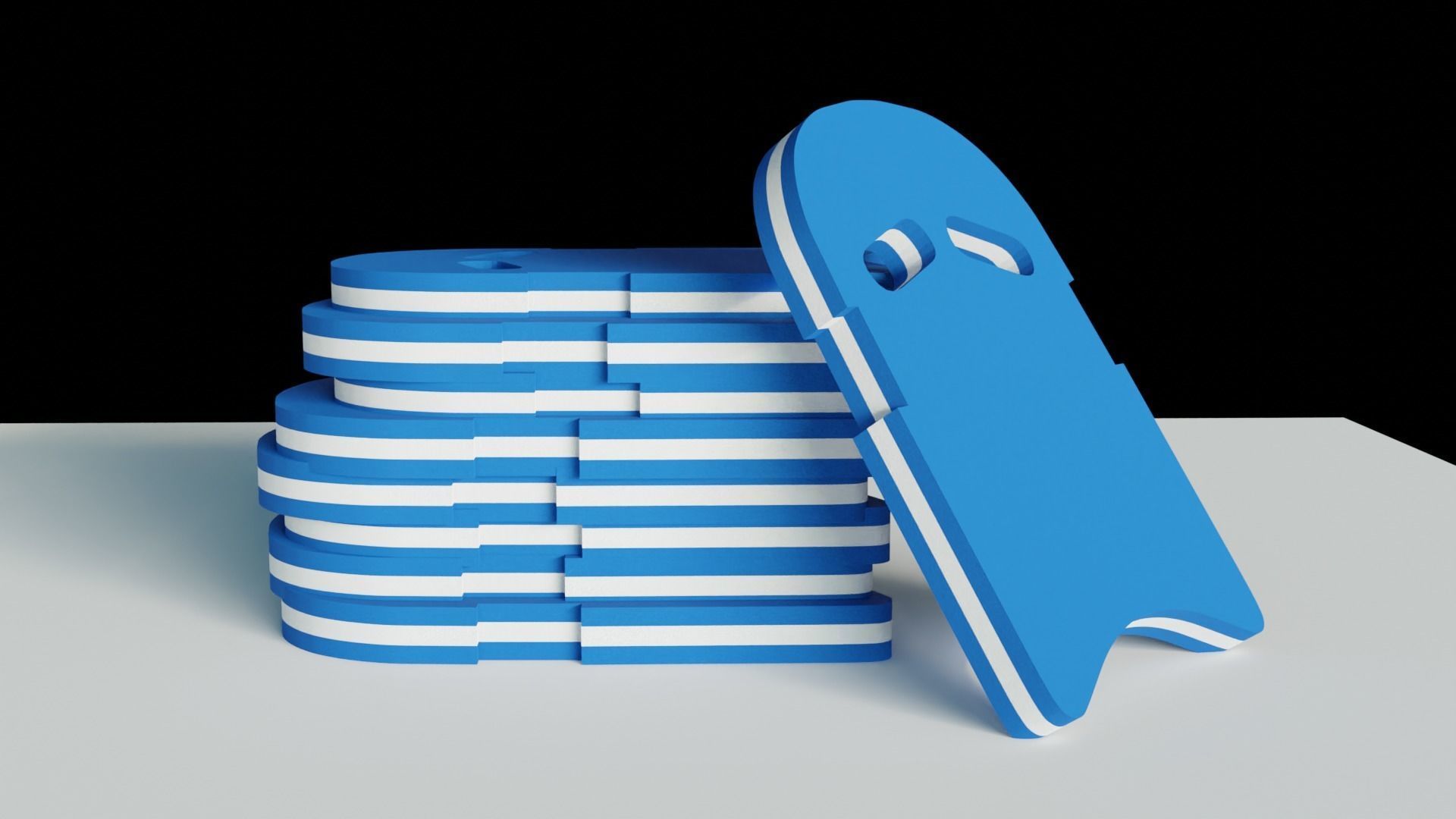 Swimming Kick Board Low-poly 3D model_3