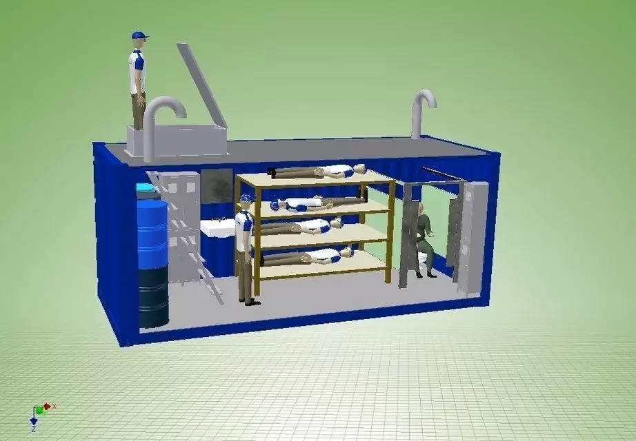 Container Shelter Free 3D model