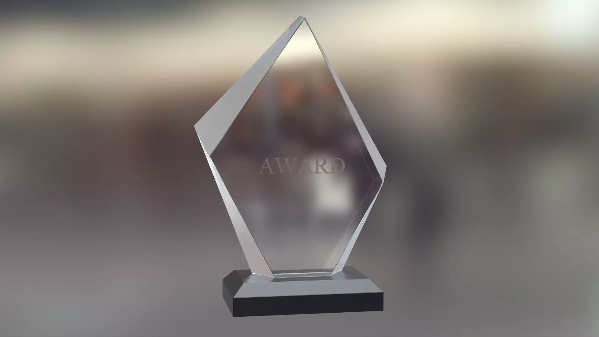 Glass award trophy mockup 3D model