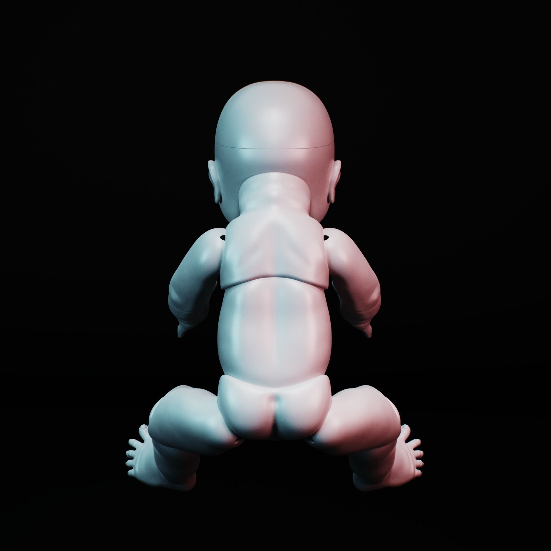 BJD doll baby 30cm 3D print model_3