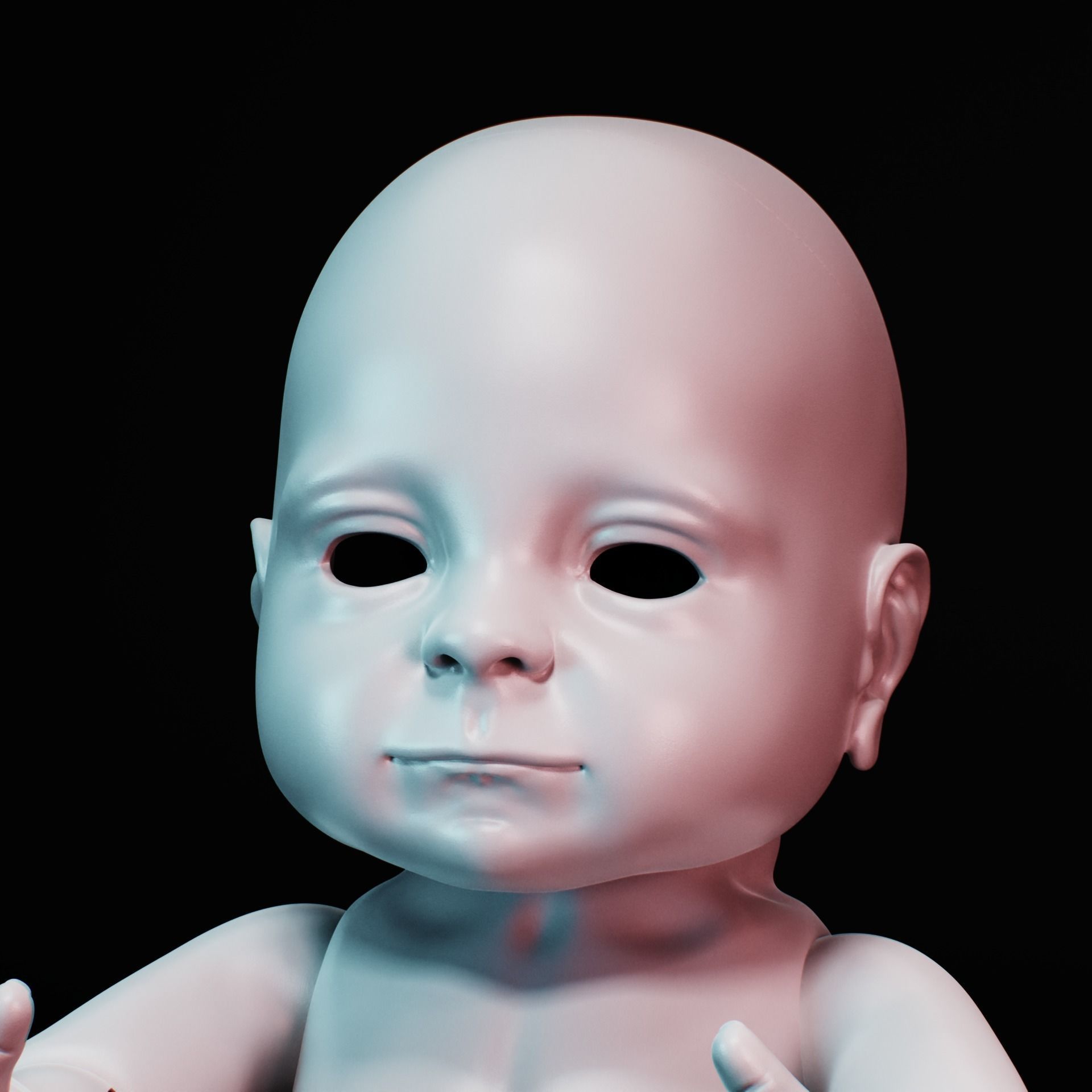 BJD doll baby 30cm 3D print model_4