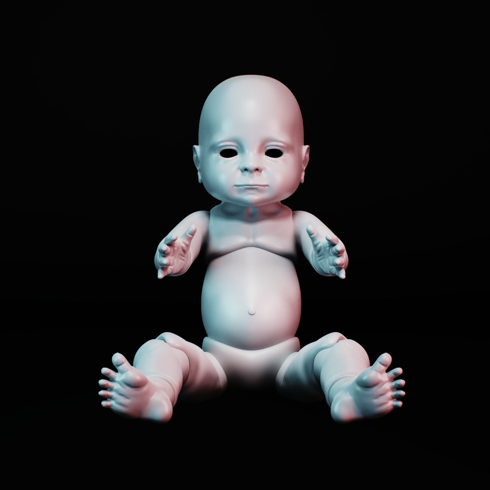 BJD doll baby 30cm 3D print model_2