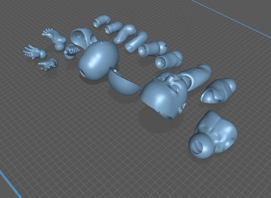 BJD doll baby 30cm 3D print model_12