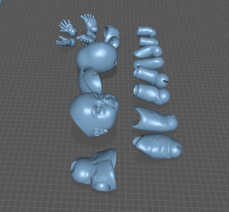 BJD doll baby 30cm 3D print model_11