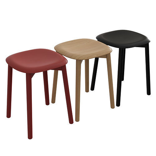 Soft Edge Stool 72 3D model