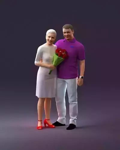 001052 man in purple polo with woman