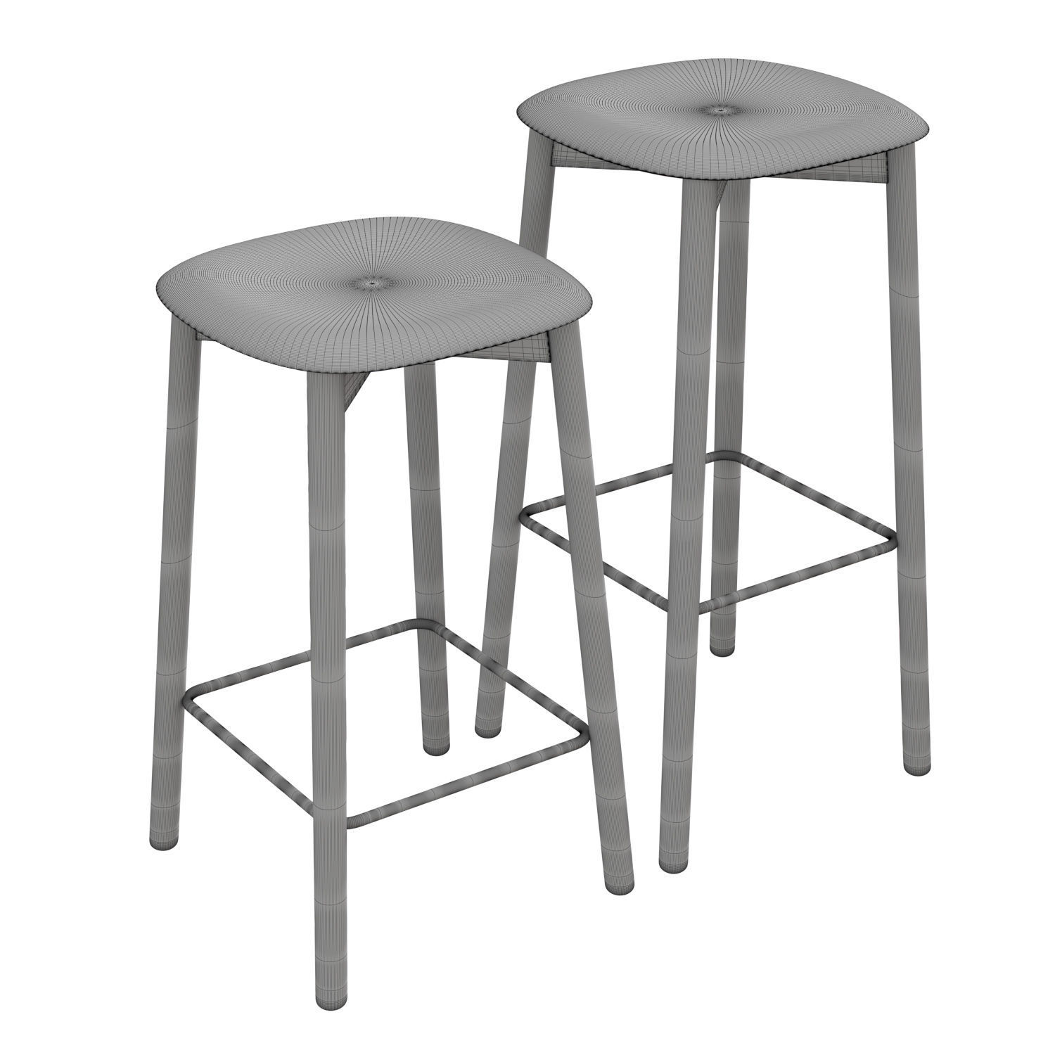 Soft Edge Bar Stool 32 3D model_4