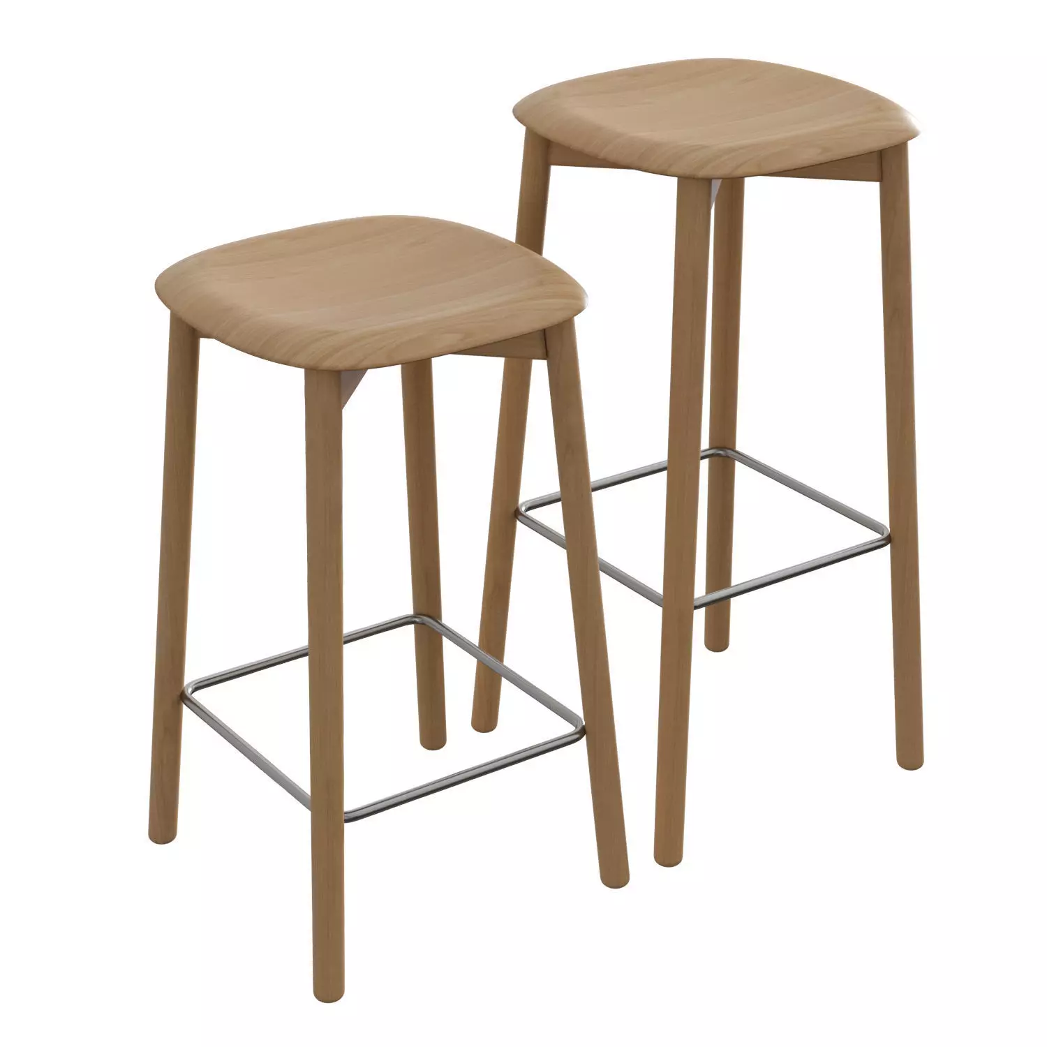 Soft Edge Bar Stool 32 3D model_0