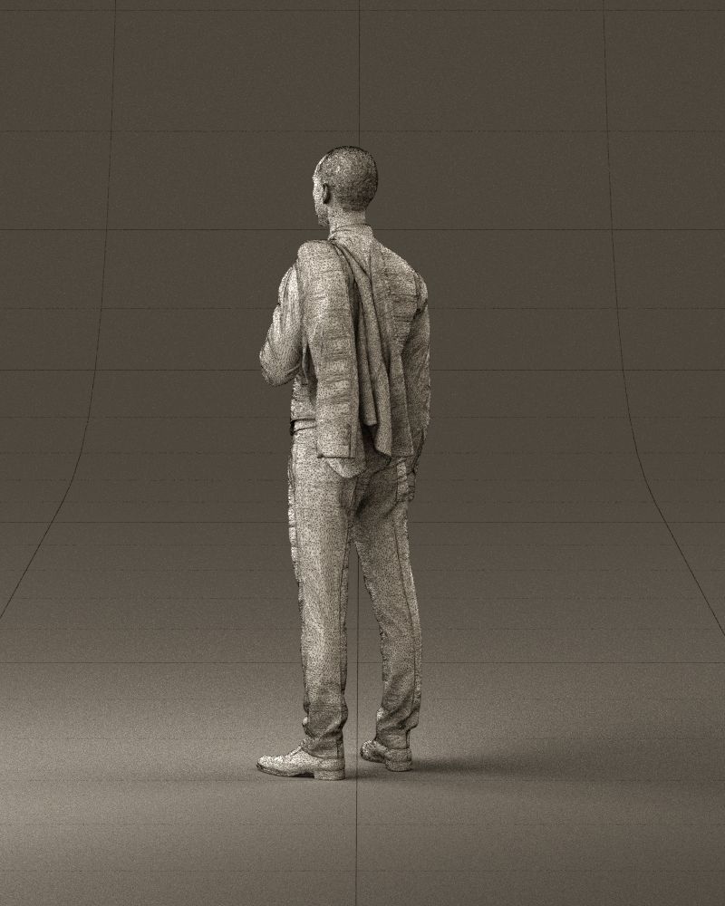 001055 man in gray three piece suit 3D Print Ready 3D print model_30