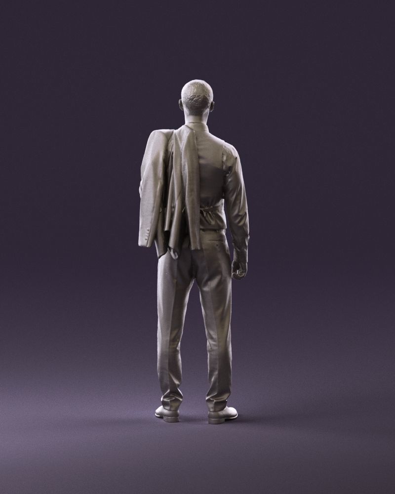 001055 man in gray three piece suit 3D Print Ready 3D print model_6