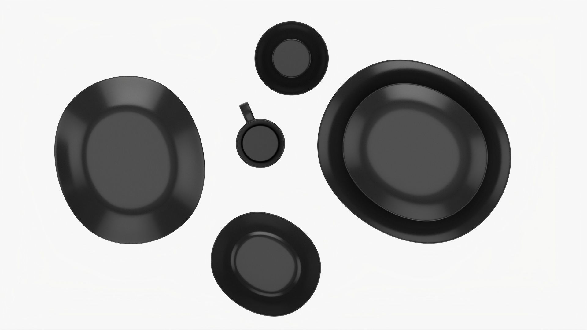 Dinnerware oval set 3D model_5