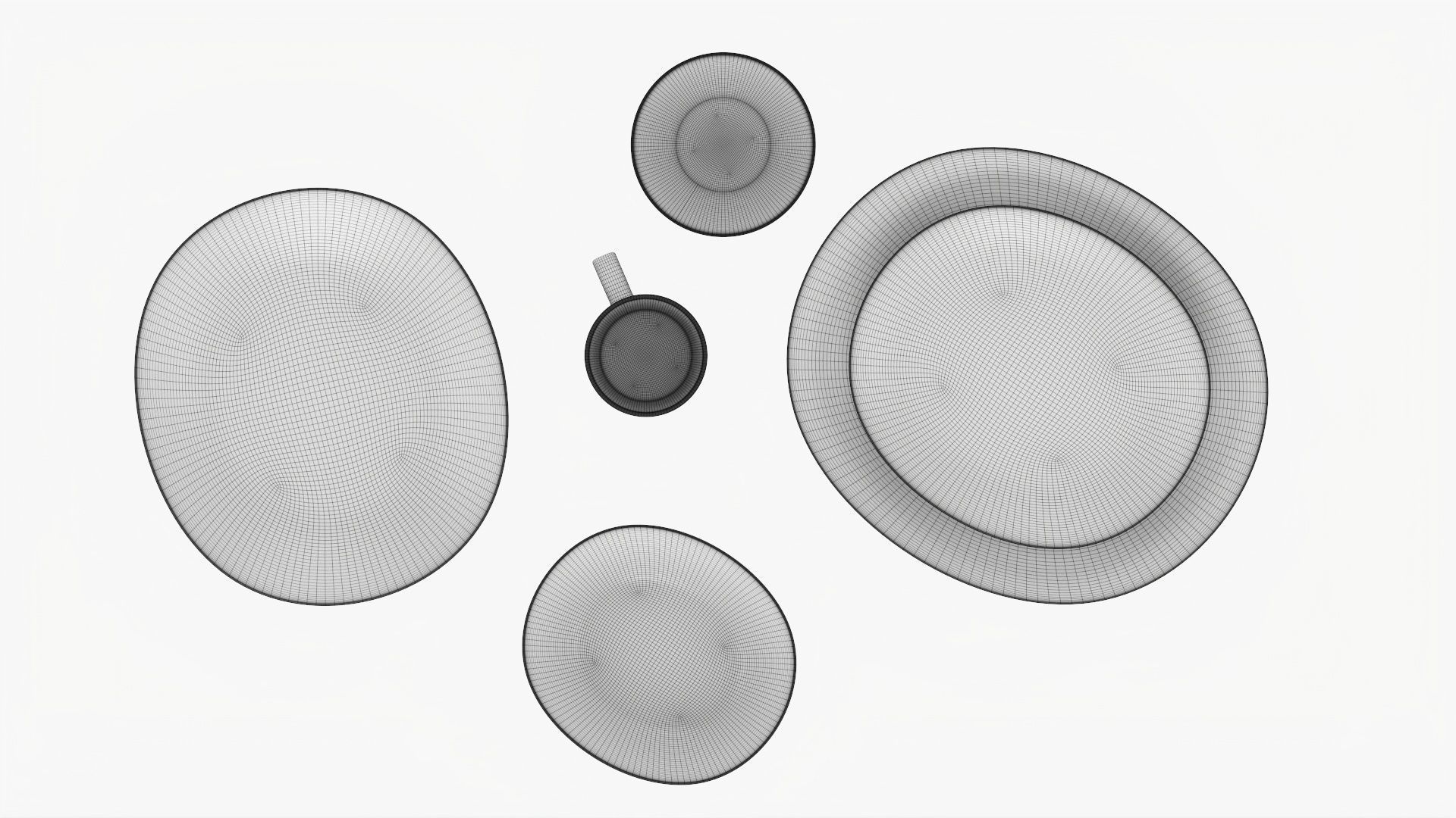 Dinnerware oval set 3D model_11