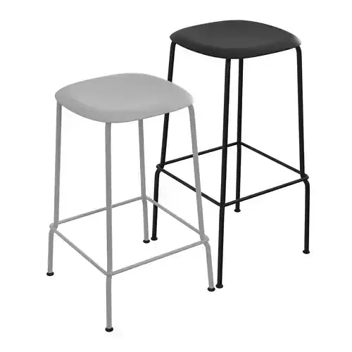 Soft Edge Bar Stool P30 3D model